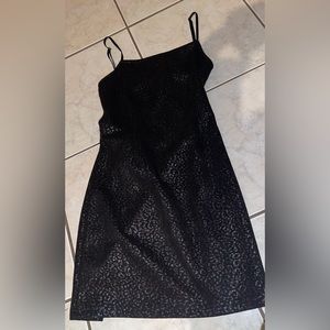 Urban outfitters  black silver panther dress mini spaghetti straps size XSP anim